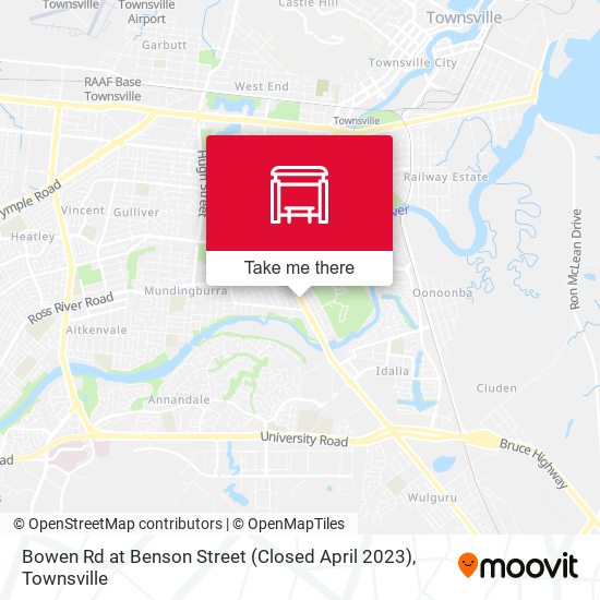 Mapa Bowen Rd at Benson Street (Closed April 2023)