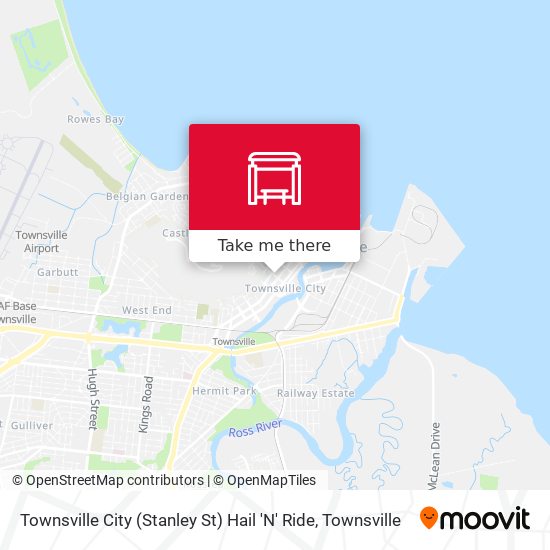 Mapa Townsville City (Stanley St) Hail 'N' Ride