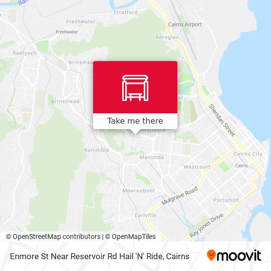 Enmore St Near Reservoir Rd Hail 'N' Ride map