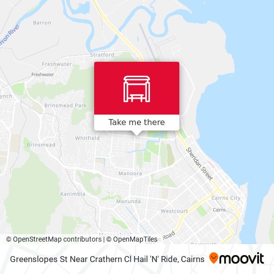 Greenslopes St Near Crathern Cl Hail 'N' Ride map