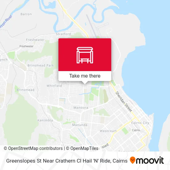 Greenslopes St Near Crathern Cl Hail 'N' Ride map