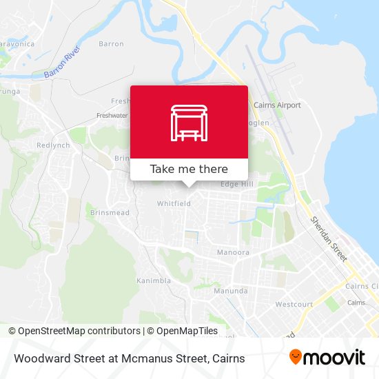 Mapa Woodward Street at Mcmanus Street