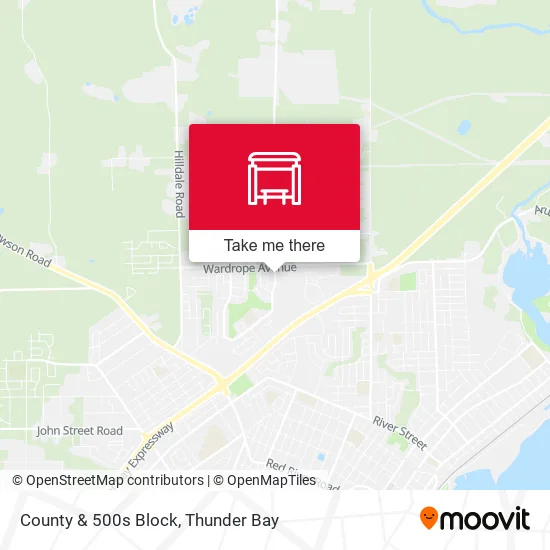 County & 500s Block map