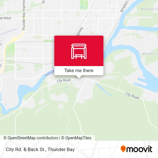 City Rd. & Back St. map