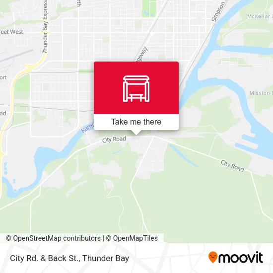 City Rd. & Back St. map