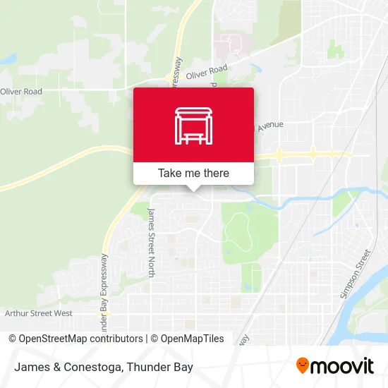James & Conestoga map