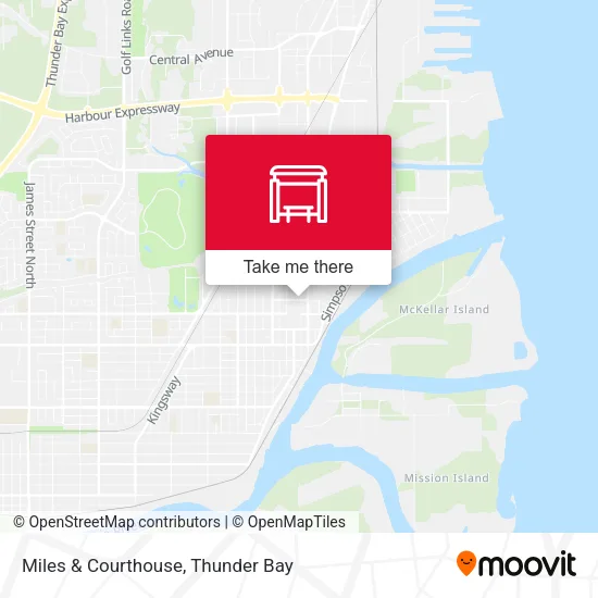 Miles & Courthouse map