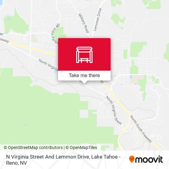 N Virginia Street And Lemmon Drive map