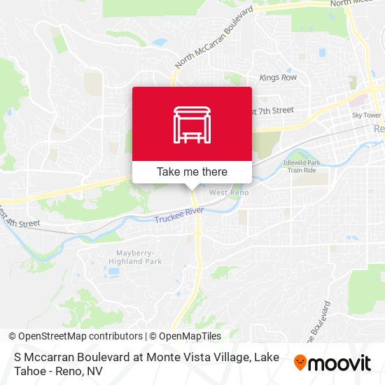 S Mccarran Boulevard at Monte Vista Village map