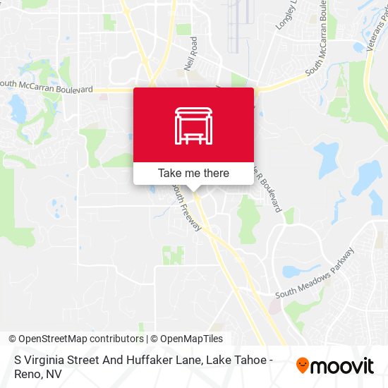 S Virginia Street And Huffaker Lane map