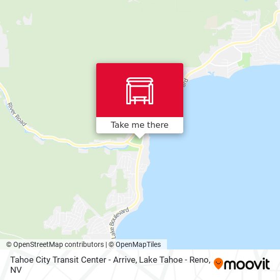 Tahoe City Transit Center - Arrive map