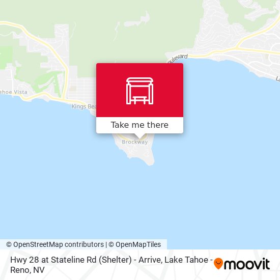 Hwy 28 at Stateline Rd (Shelter) - Arrive map