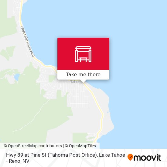 Hwy 89 at Pine St (Tahoma Post Office) map