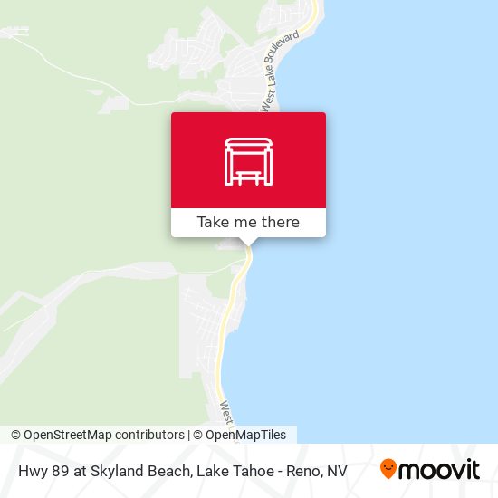 Hwy 89 at Skyland Beach map