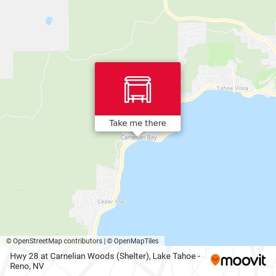 Hwy 28 at Carnelian Woods (Shelter) map