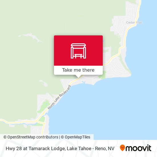 Hwy 28 at Tamarack Lodge map