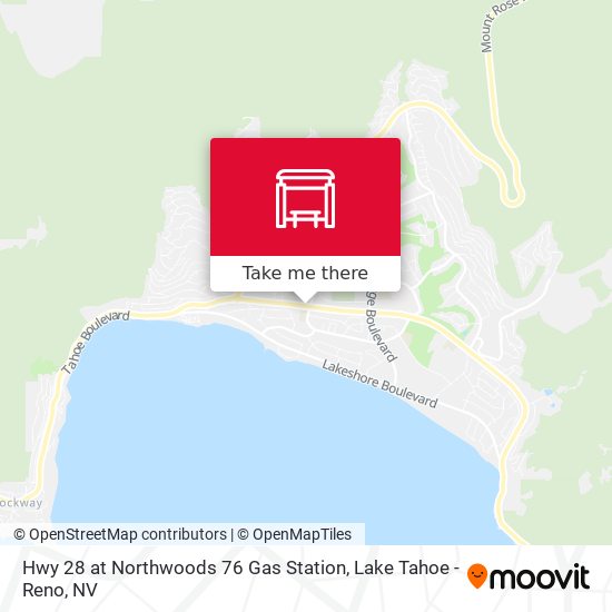 Hwy 28 at Northwoods 76 Gas Station map