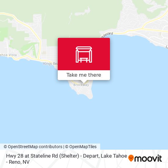 Hwy 28 at Stateline Rd (Shelter) - Depart map