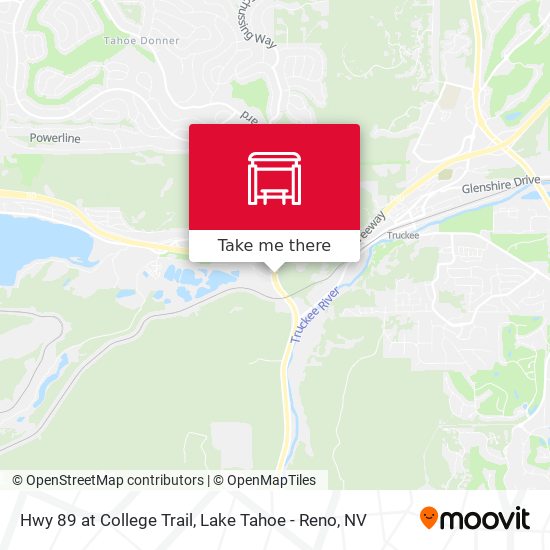 Hwy 89 at College Trail map