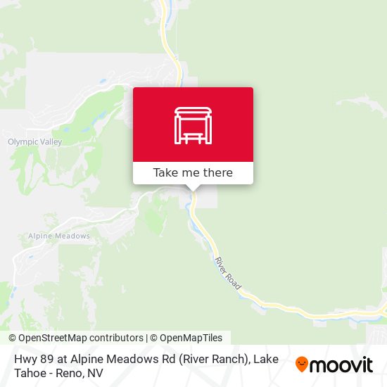 Hwy 89 at Alpine Meadows Rd (River Ranch) map