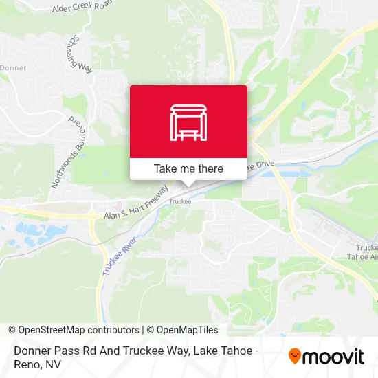Donner Pass Rd  And Truckee Way map