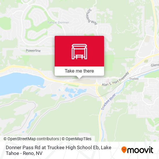 Donner Pass Rd at Truckee High School Eb map