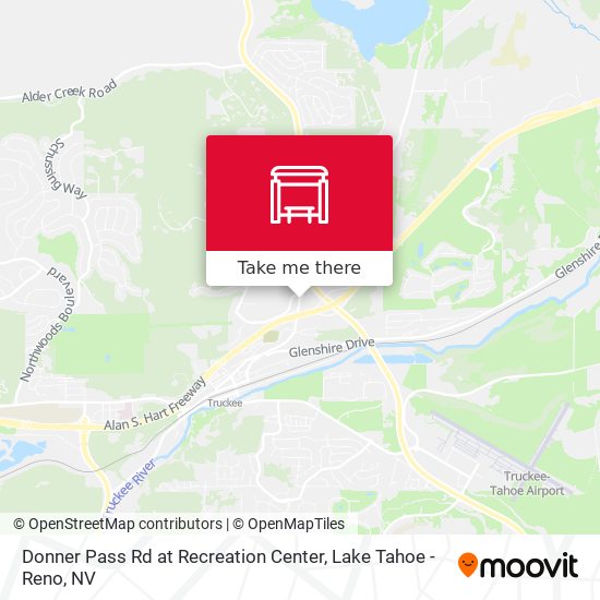 Donner Pass Rd at Recreation Center map