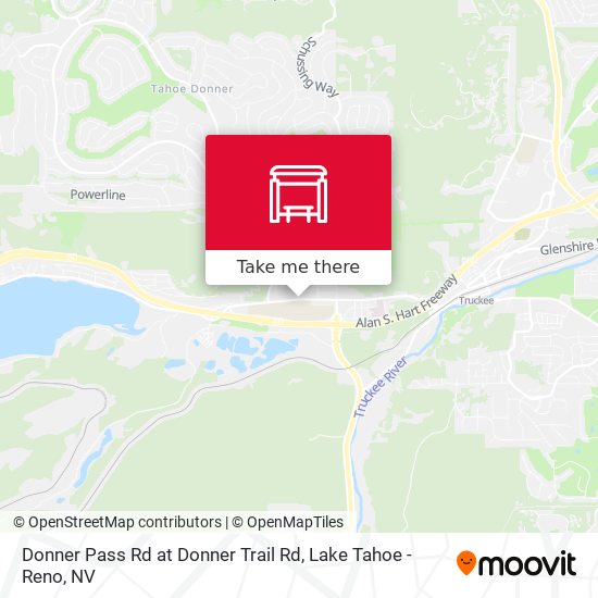 Donner Pass Rd at Donner Trail Rd map