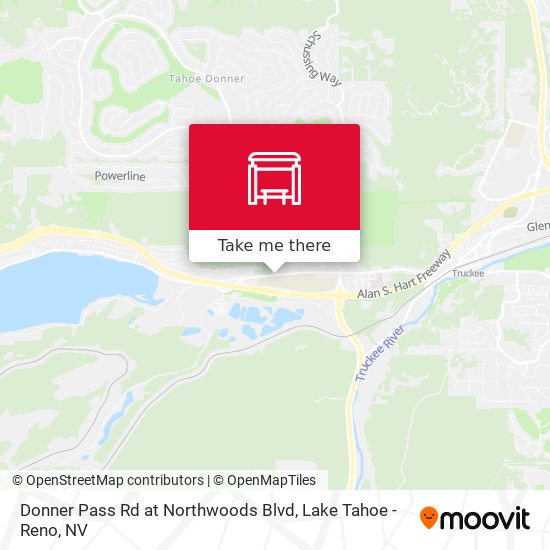 Donner Pass Rd at Northwoods Blvd map