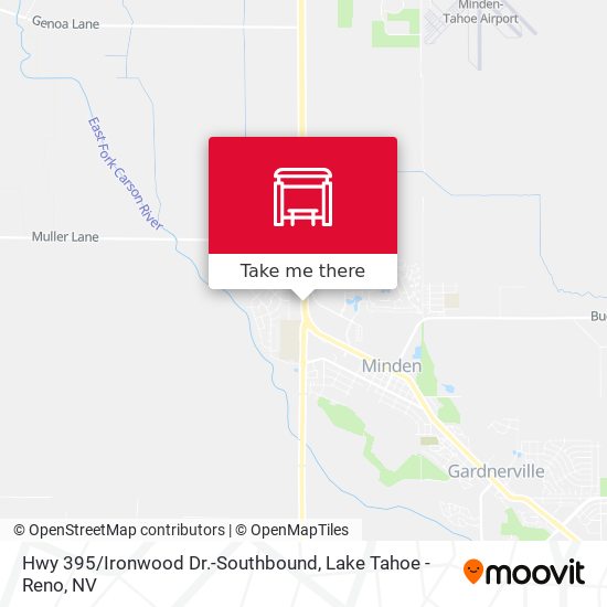 Hwy 395 / Ironwood Dr.-Southbound map