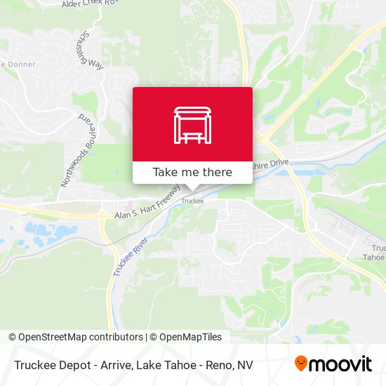 Truckee Depot - Arrive map