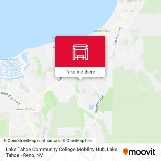 Mapa de Lake Tahoe Community College Mobility Hub