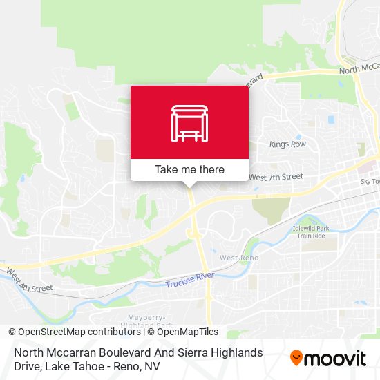 North Mccarran Boulevard And Sierra Highlands Drive map