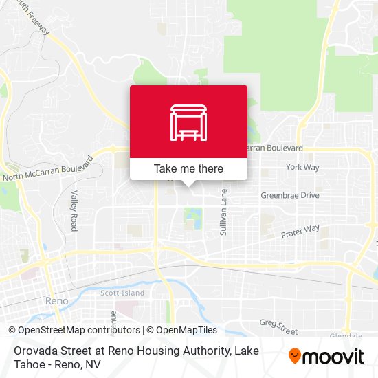 Orovada Street at Reno Housing Authority map