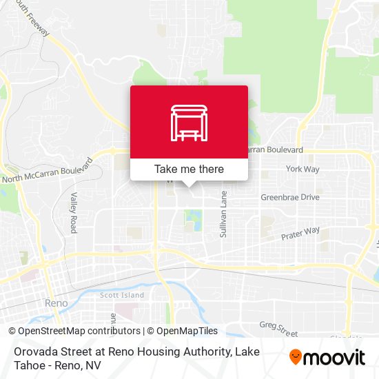 Orovada Street at Reno Housing Authority map