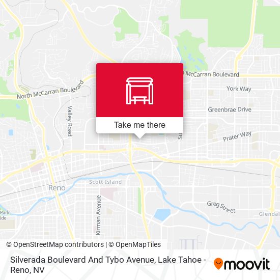 Silverada Boulevard And Tybo Avenue map