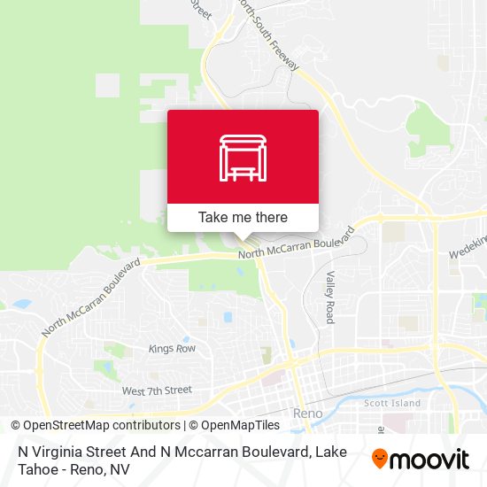 N Virginia Street And N Mccarran Boulevard map