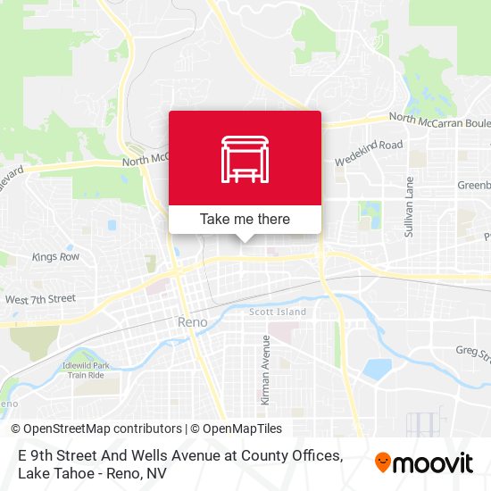 E 9th Street And Wells Avenue at County Offices map