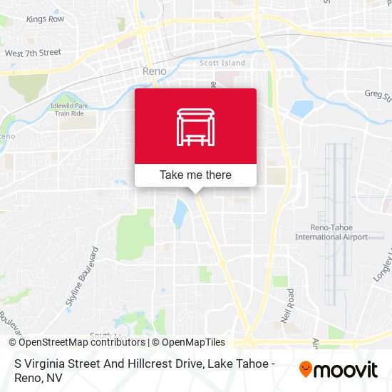 S Virginia Street And Hillcrest Drive map