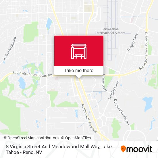 S Virginia Street And Meadowood Mall Way map