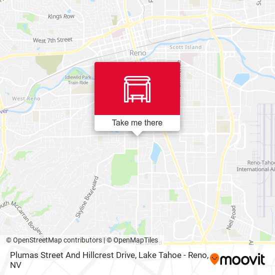 Plumas Street And Hillcrest Drive map