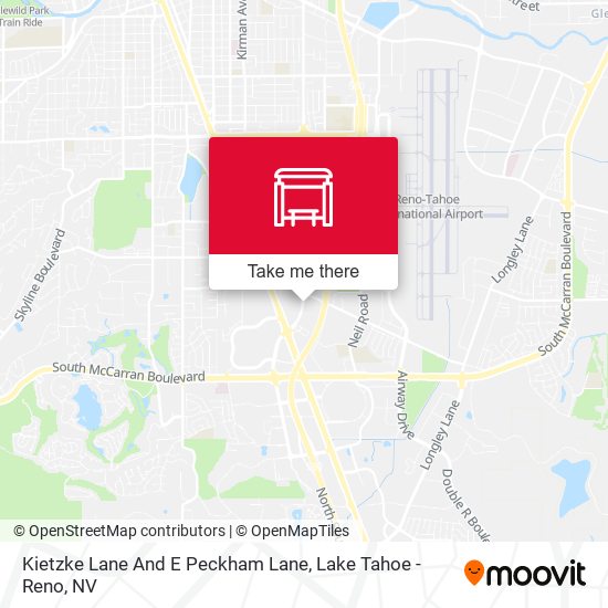 Kietzke Lane And E Peckham Lane map