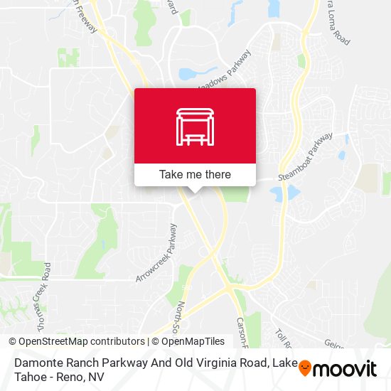 Damonte Ranch Parkway And Old Virginia Road map