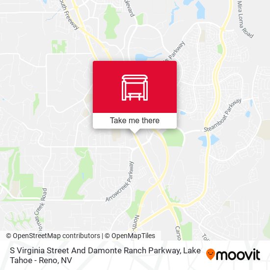 S Virginia Street And Damonte Ranch Parkway map