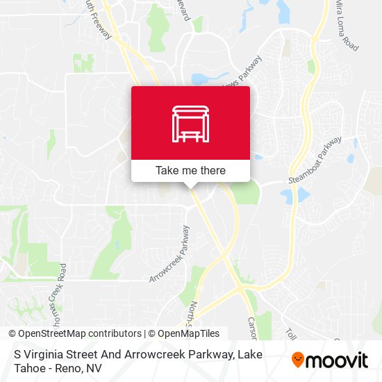 S Virginia Street And Arrowcreek Parkway map