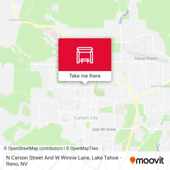 N Carson Street And W Winnie Lane map