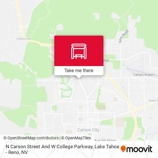 N Carson Street And W College Parkway map
