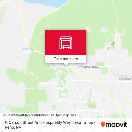 N Carson Street And Hospitality Way map