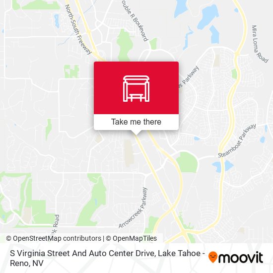 S Virginia Street And Auto Center Drive map