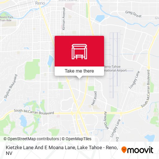 Kietzke Lane And E Moana Lane map